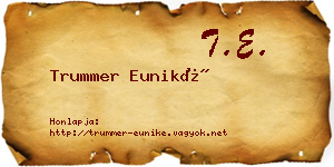Trummer Euniké névjegykártya